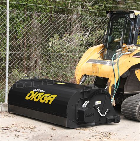 bucket broom skid steer|broom attachments for skid steer.